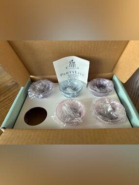 PartyLite Pastel Tea Light Holder Set